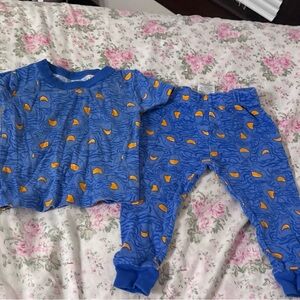 Wonder Nation Blue and Yellow Kids Pajama Set